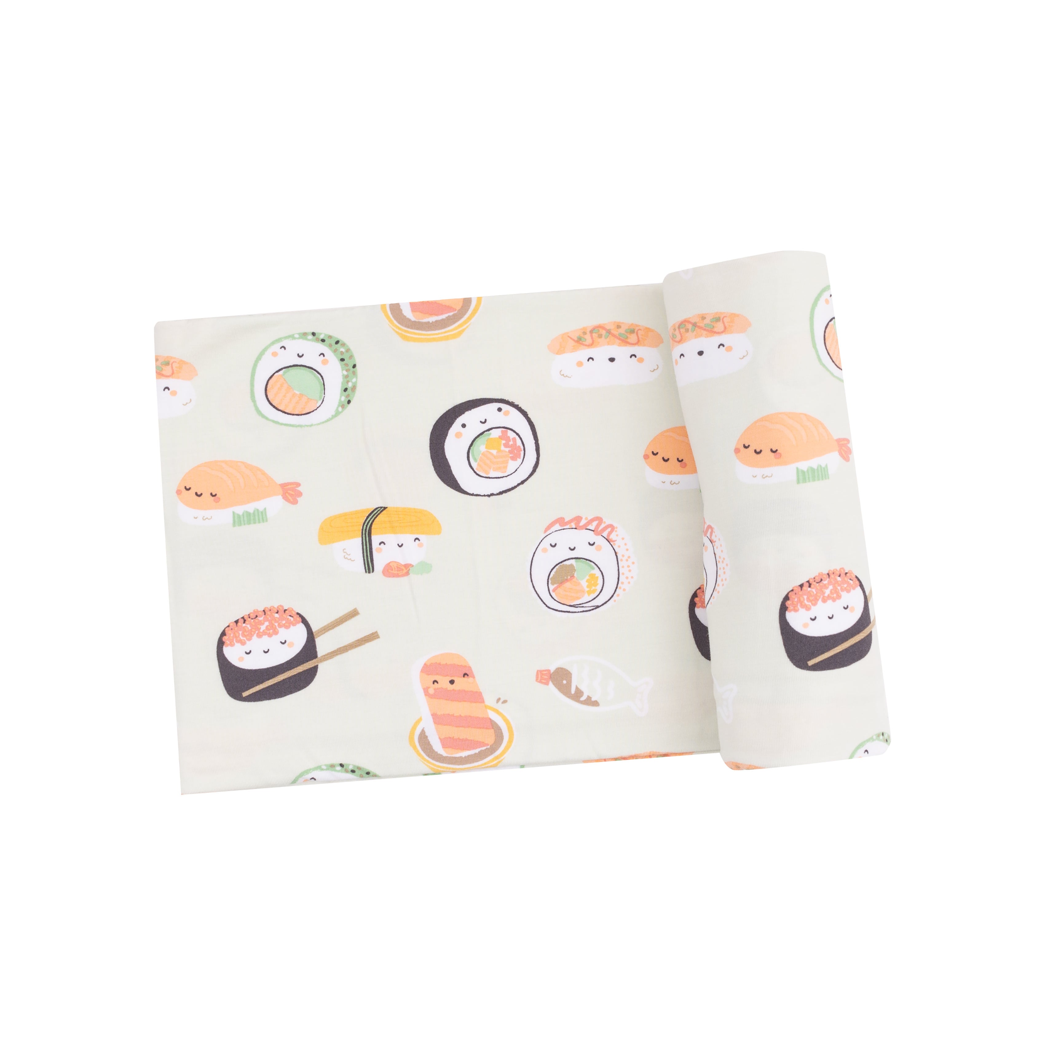 Angel Dear Bamboo Stretch Knit Swaddle Blanket - Sushi Green